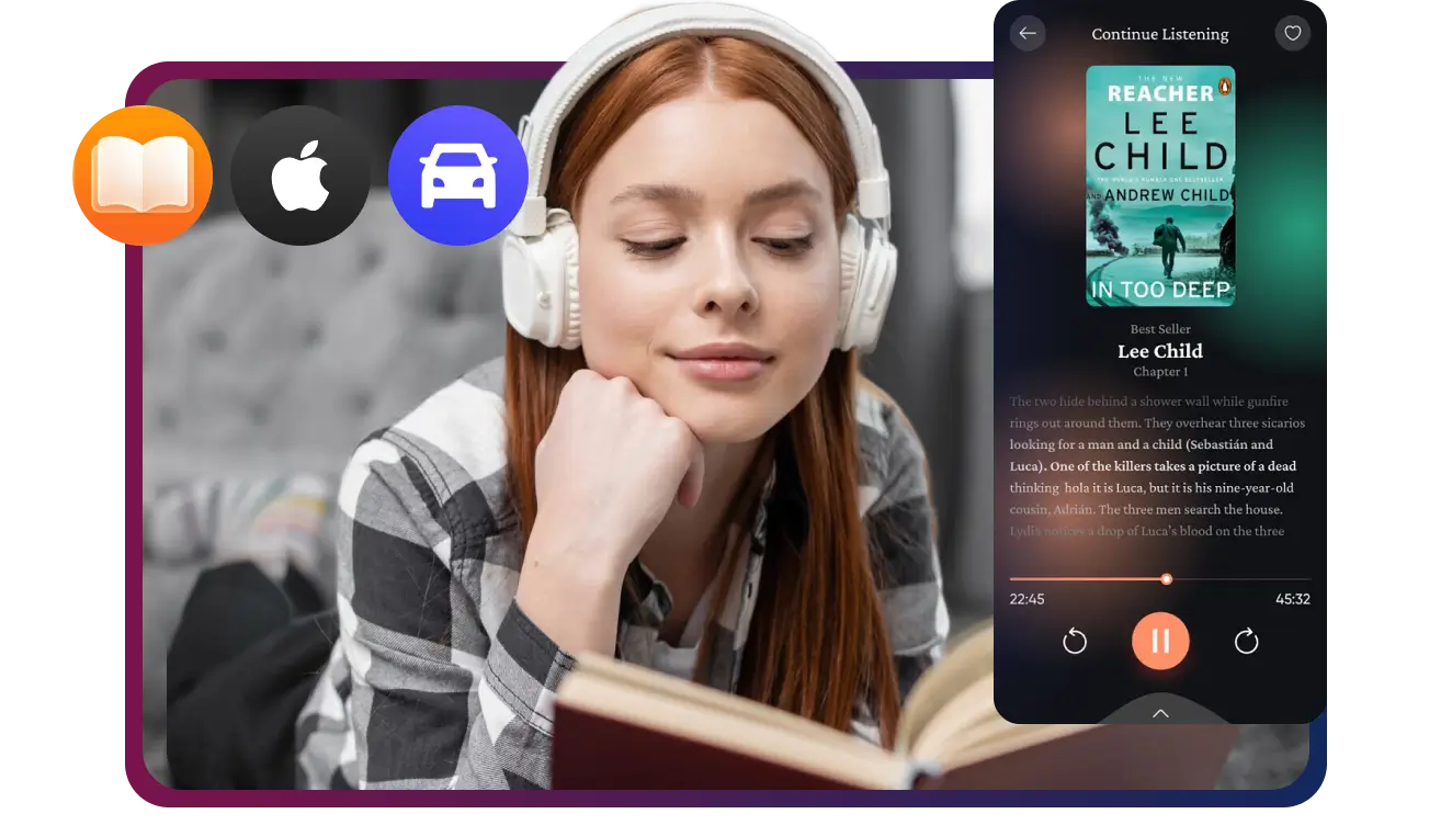 Parfait pour Apple Books, iPhone et CarPlay