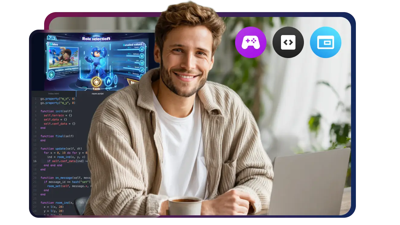 Construido para Juegos, Web y Apps